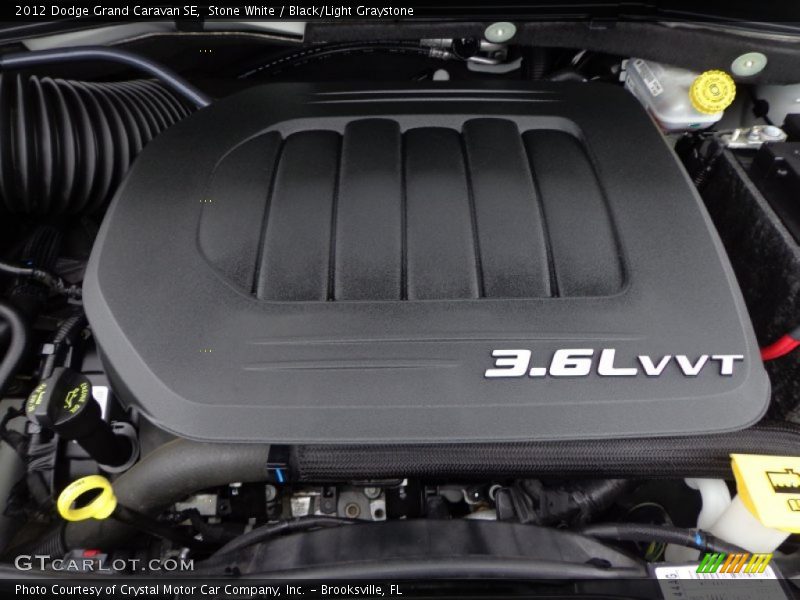 Stone White / Black/Light Graystone 2012 Dodge Grand Caravan SE