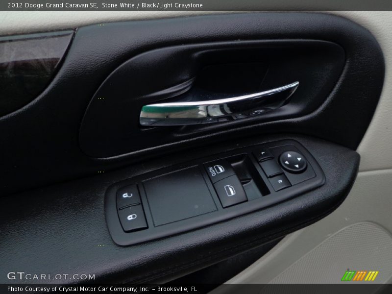 Stone White / Black/Light Graystone 2012 Dodge Grand Caravan SE