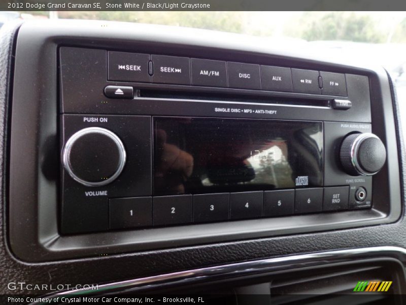 Stone White / Black/Light Graystone 2012 Dodge Grand Caravan SE