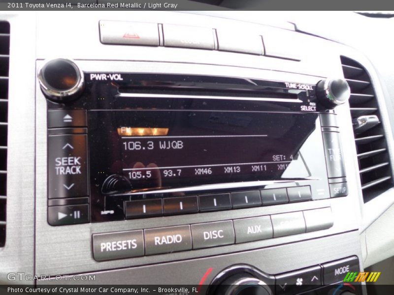 Barcelona Red Metallic / Light Gray 2011 Toyota Venza I4