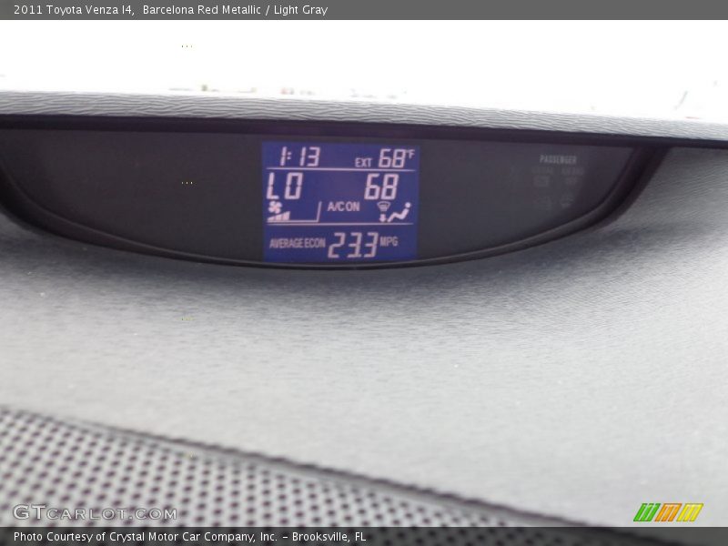 Barcelona Red Metallic / Light Gray 2011 Toyota Venza I4