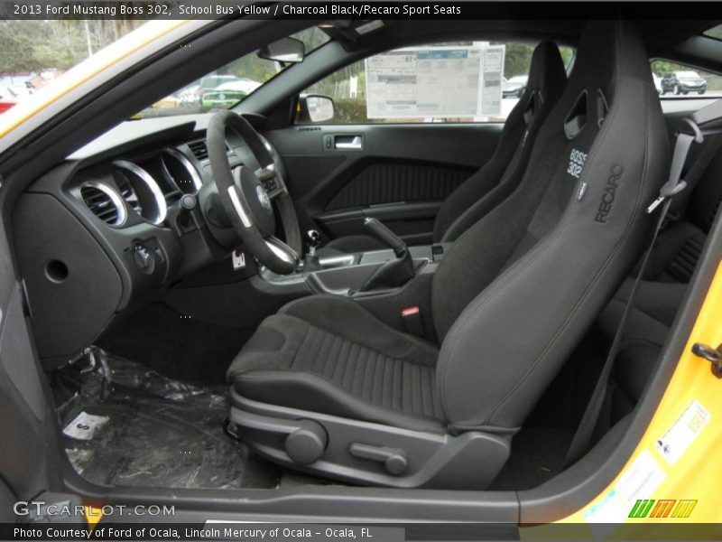 Front Seat of 2013 Mustang Boss 302
