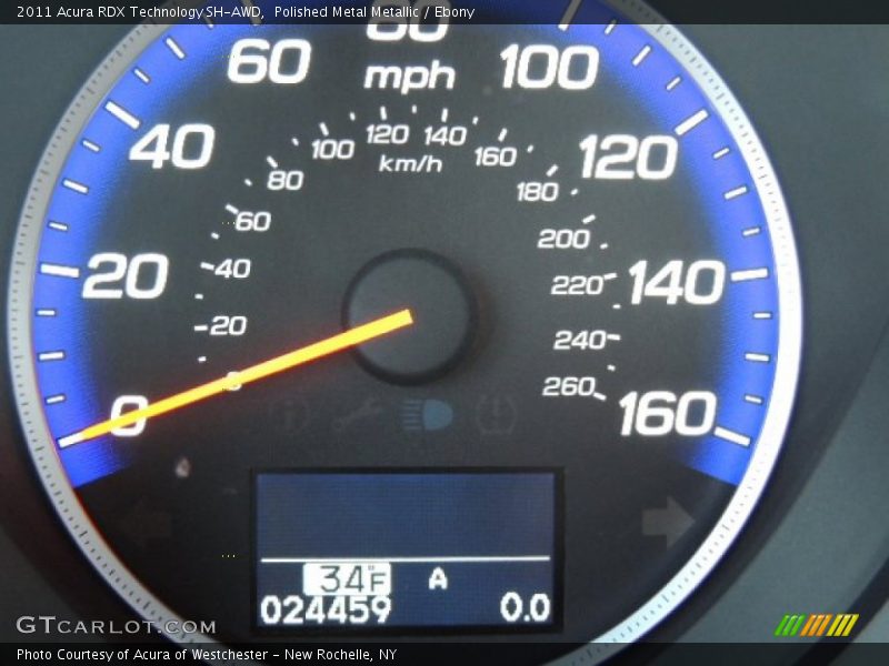 Polished Metal Metallic / Ebony 2011 Acura RDX Technology SH-AWD