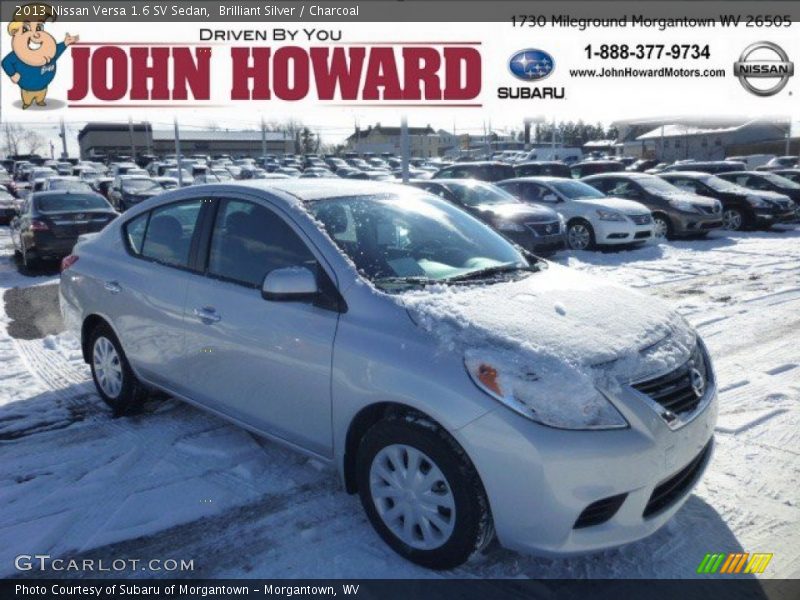 Brilliant Silver / Charcoal 2013 Nissan Versa 1.6 SV Sedan