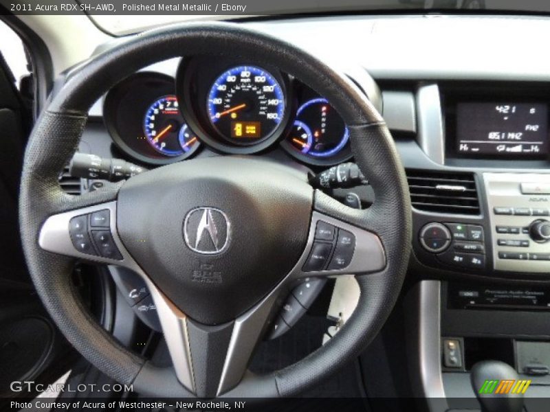 Polished Metal Metallic / Ebony 2011 Acura RDX SH-AWD