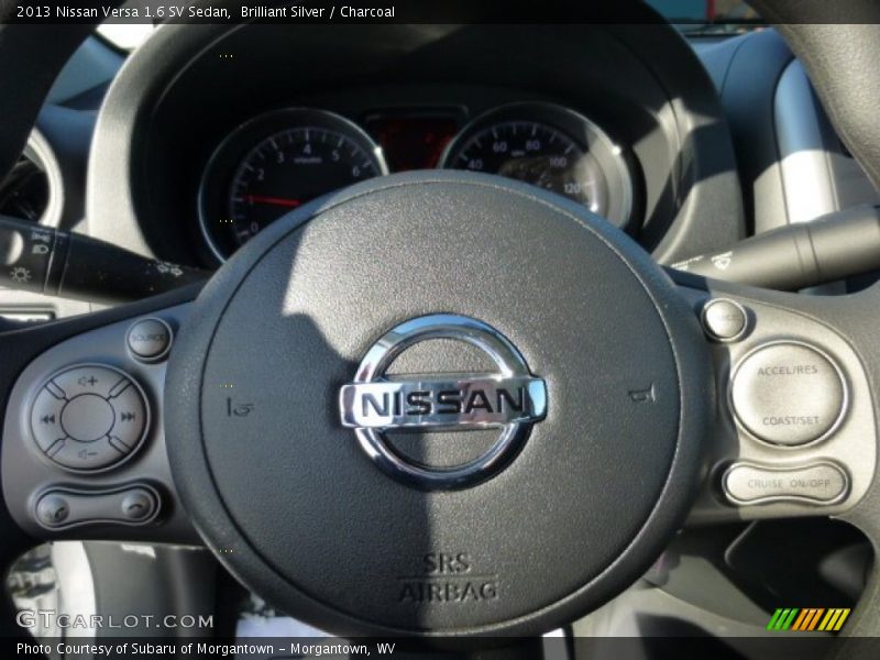 Brilliant Silver / Charcoal 2013 Nissan Versa 1.6 SV Sedan