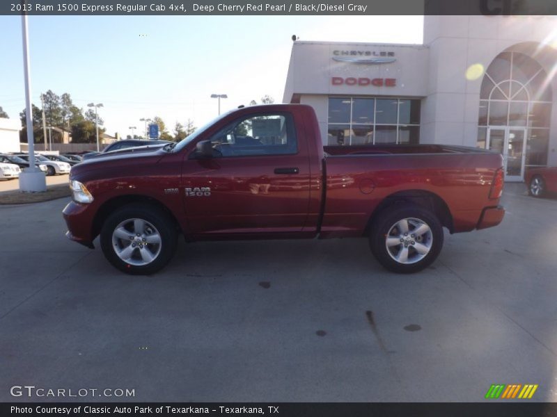 Deep Cherry Red Pearl / Black/Diesel Gray 2013 Ram 1500 Express Regular Cab 4x4