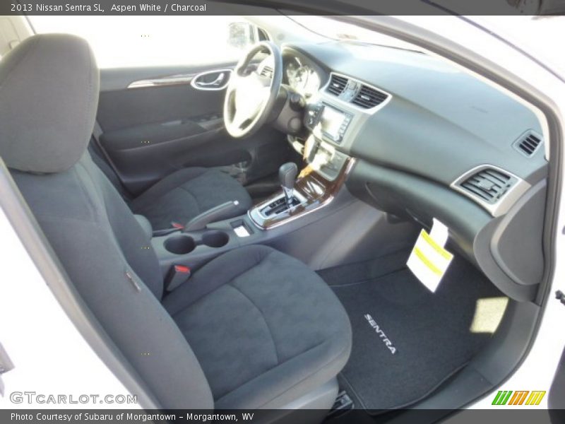 Aspen White / Charcoal 2013 Nissan Sentra SL