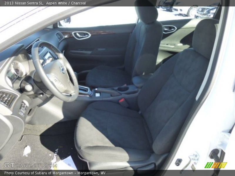 Aspen White / Charcoal 2013 Nissan Sentra SL