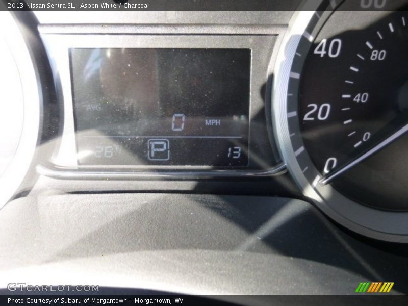 Aspen White / Charcoal 2013 Nissan Sentra SL
