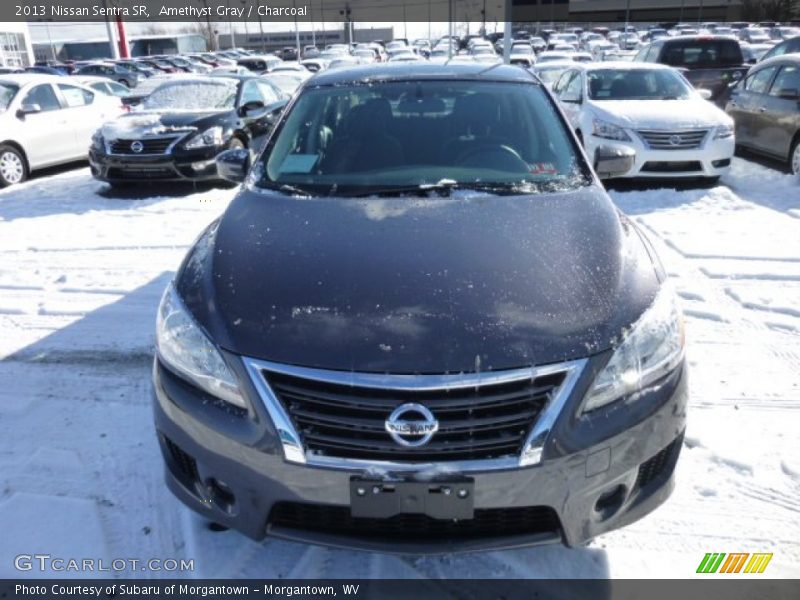 Amethyst Gray / Charcoal 2013 Nissan Sentra SR