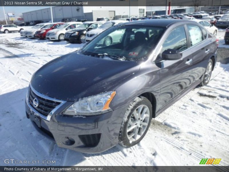 Amethyst Gray / Charcoal 2013 Nissan Sentra SR