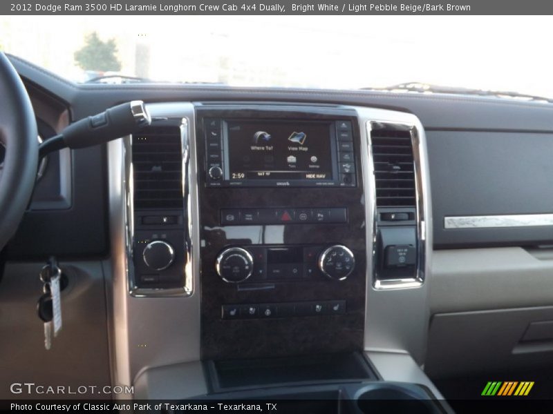 Bright White / Light Pebble Beige/Bark Brown 2012 Dodge Ram 3500 HD Laramie Longhorn Crew Cab 4x4 Dually