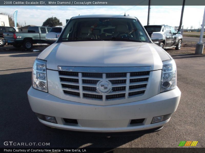 White Diamond / Cocoa/Light Cashmere 2008 Cadillac Escalade ESV