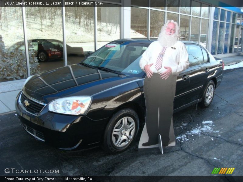 Black / Titanium Gray 2007 Chevrolet Malibu LS Sedan