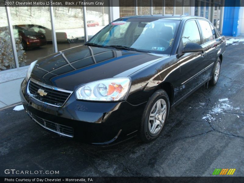 Black / Titanium Gray 2007 Chevrolet Malibu LS Sedan