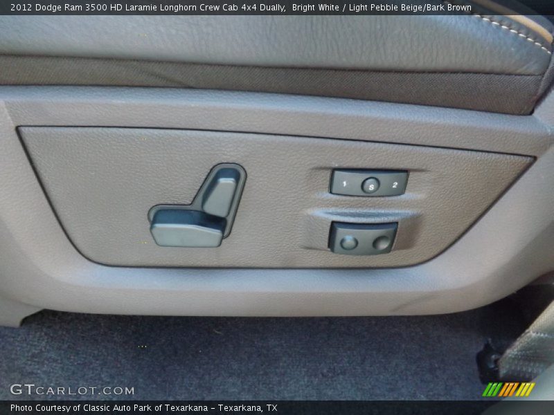 Bright White / Light Pebble Beige/Bark Brown 2012 Dodge Ram 3500 HD Laramie Longhorn Crew Cab 4x4 Dually