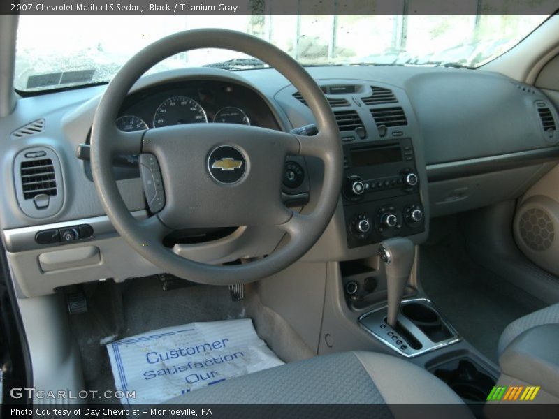 Black / Titanium Gray 2007 Chevrolet Malibu LS Sedan