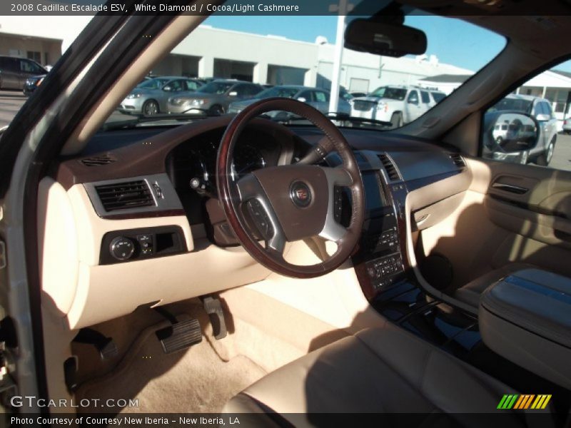 White Diamond / Cocoa/Light Cashmere 2008 Cadillac Escalade ESV
