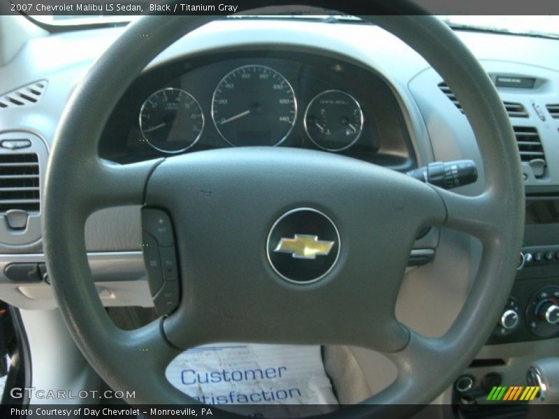 Black / Titanium Gray 2007 Chevrolet Malibu LS Sedan