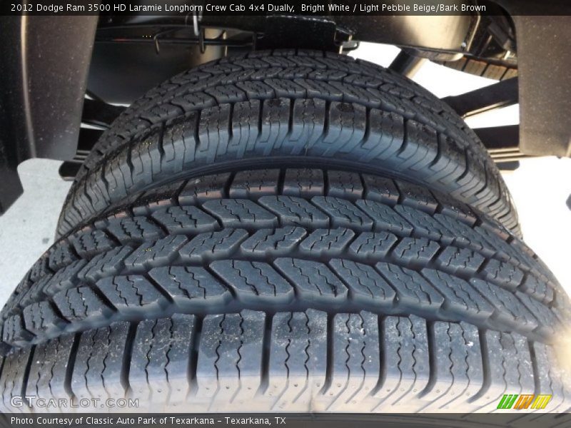 Bright White / Light Pebble Beige/Bark Brown 2012 Dodge Ram 3500 HD Laramie Longhorn Crew Cab 4x4 Dually