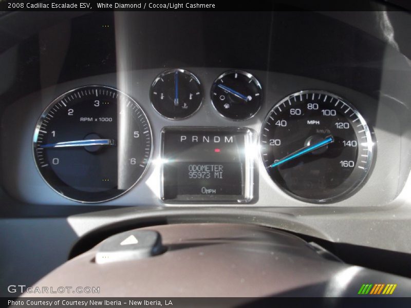 White Diamond / Cocoa/Light Cashmere 2008 Cadillac Escalade ESV