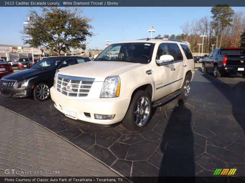 White Diamond Tricoat / Ebony 2013 Cadillac Escalade Luxury