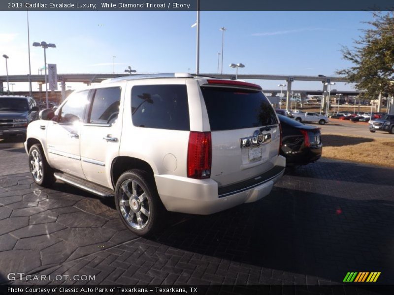 White Diamond Tricoat / Ebony 2013 Cadillac Escalade Luxury