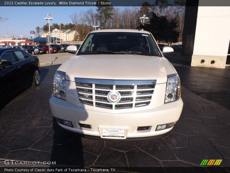 White Diamond Tricoat / Ebony 2013 Cadillac Escalade Luxury