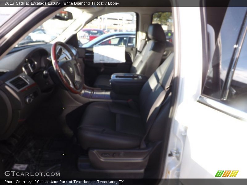 White Diamond Tricoat / Ebony 2013 Cadillac Escalade Luxury