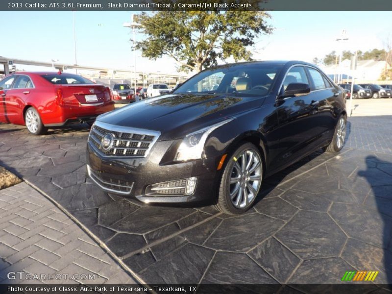 Black Diamond Tricoat / Caramel/Jet Black Accents 2013 Cadillac ATS 3.6L Premium
