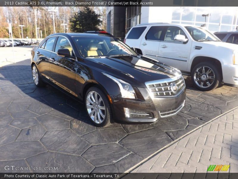 Black Diamond Tricoat / Caramel/Jet Black Accents 2013 Cadillac ATS 3.6L Premium