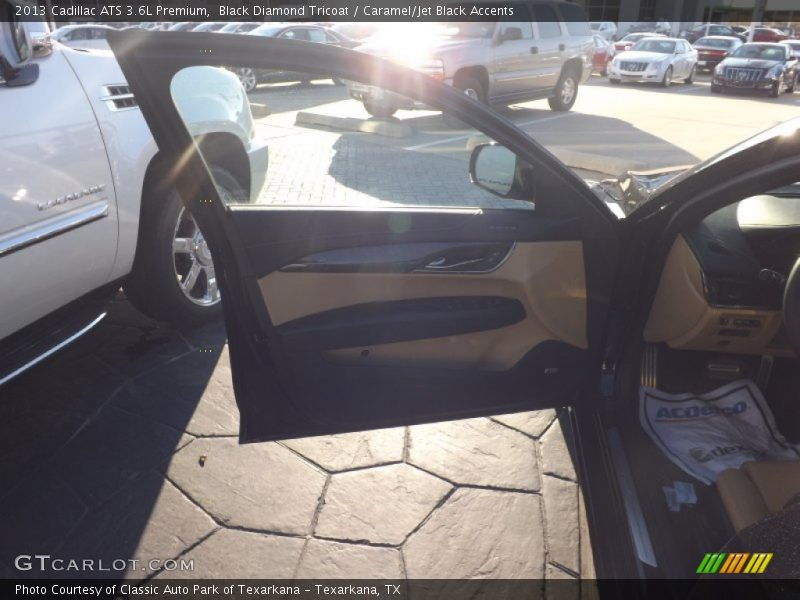 Black Diamond Tricoat / Caramel/Jet Black Accents 2013 Cadillac ATS 3.6L Premium