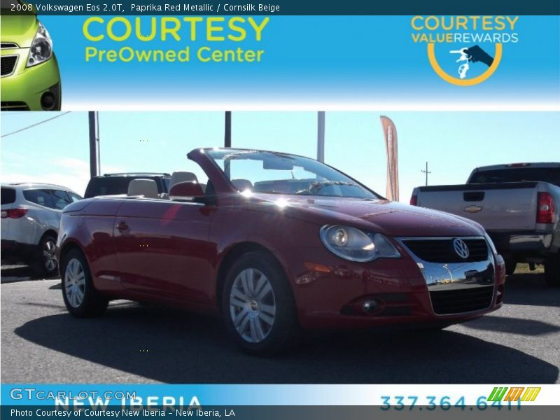 Paprika Red Metallic / Cornsilk Beige 2008 Volkswagen Eos 2.0T