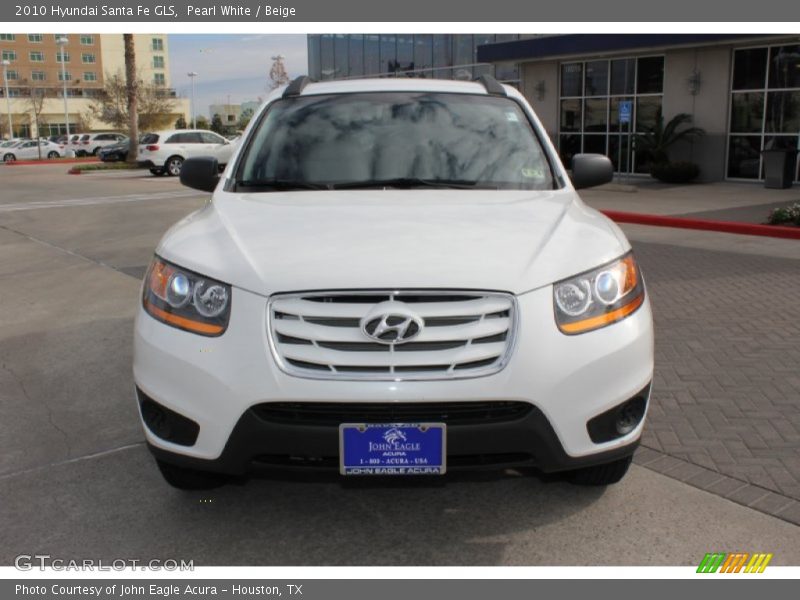 Pearl White / Beige 2010 Hyundai Santa Fe GLS