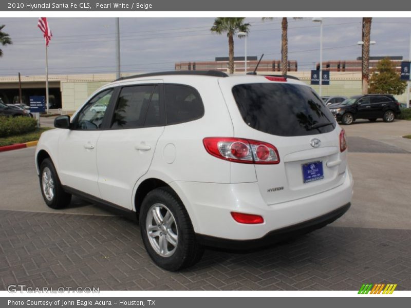 Pearl White / Beige 2010 Hyundai Santa Fe GLS