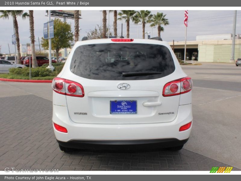 Pearl White / Beige 2010 Hyundai Santa Fe GLS