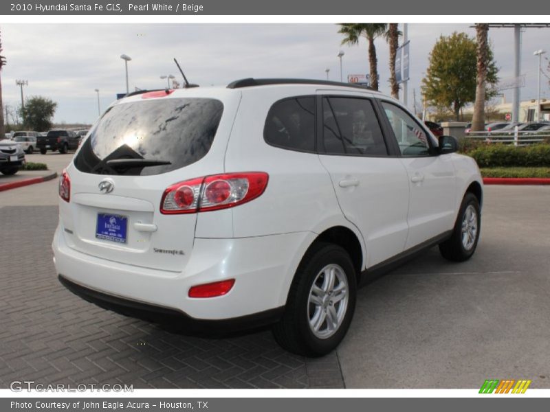 Pearl White / Beige 2010 Hyundai Santa Fe GLS