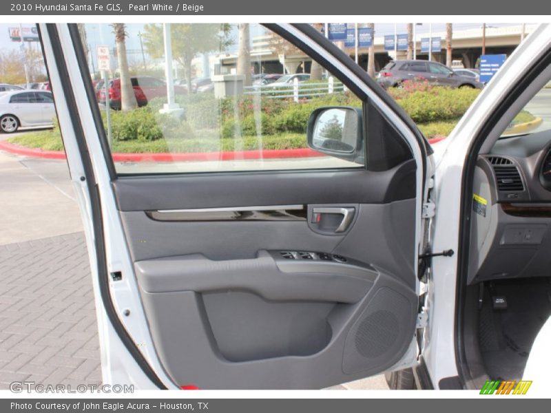 Pearl White / Beige 2010 Hyundai Santa Fe GLS