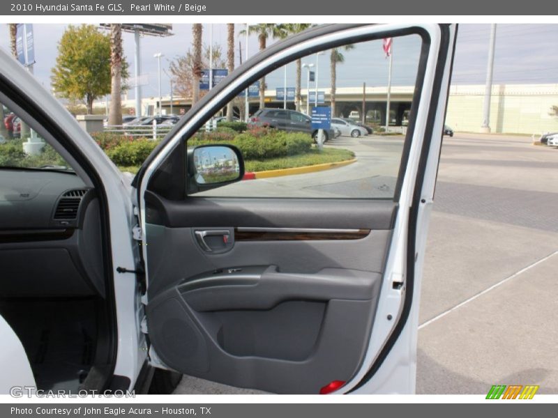 Pearl White / Beige 2010 Hyundai Santa Fe GLS
