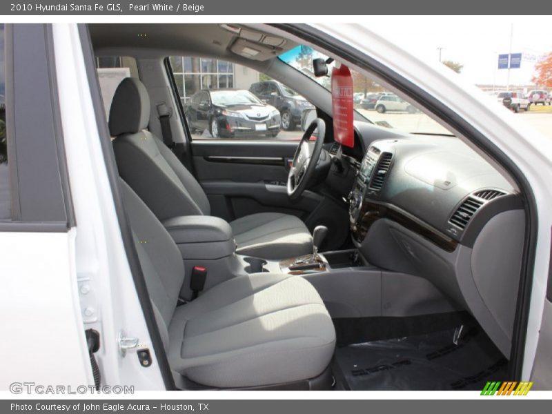 Pearl White / Beige 2010 Hyundai Santa Fe GLS