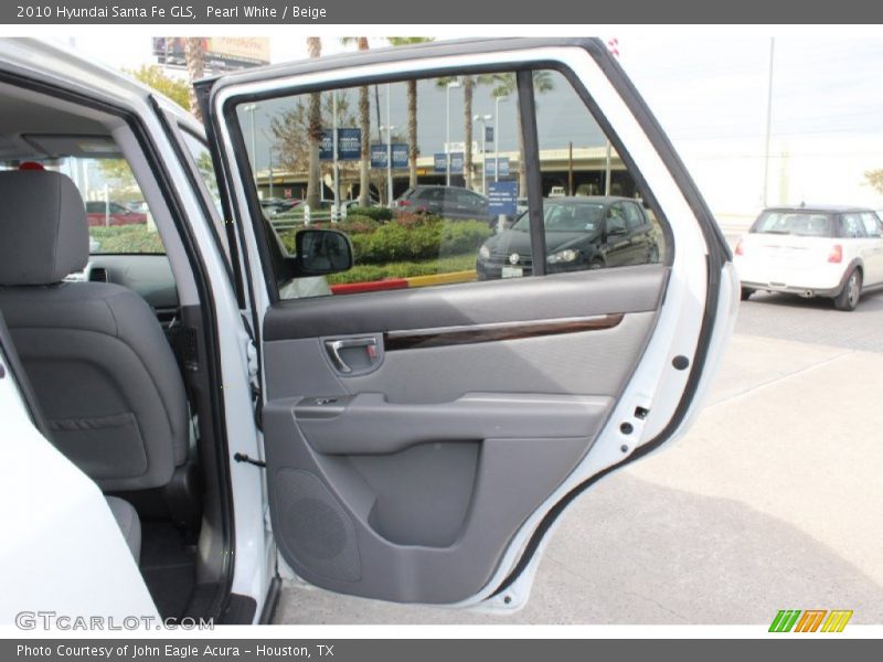 Pearl White / Beige 2010 Hyundai Santa Fe GLS