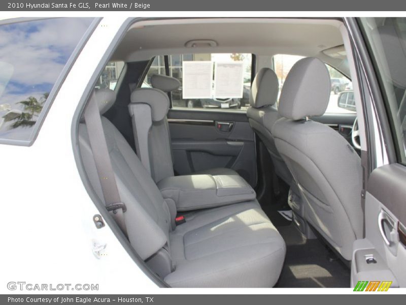 Pearl White / Beige 2010 Hyundai Santa Fe GLS