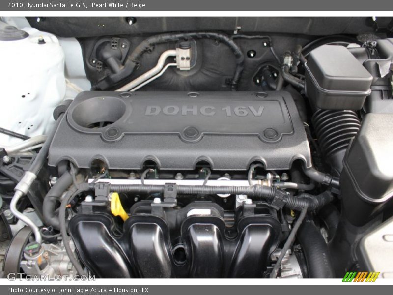Pearl White / Beige 2010 Hyundai Santa Fe GLS
