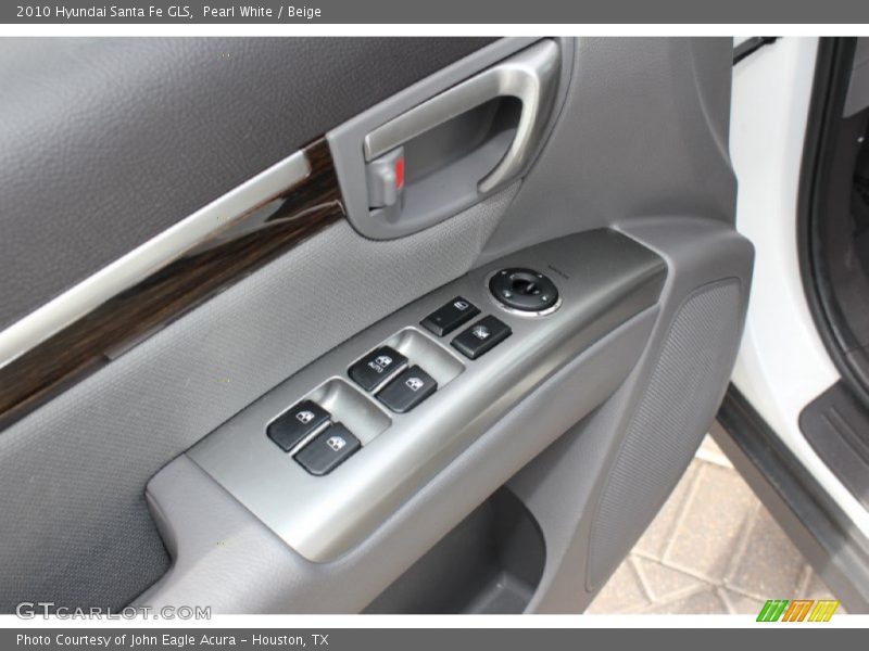Pearl White / Beige 2010 Hyundai Santa Fe GLS