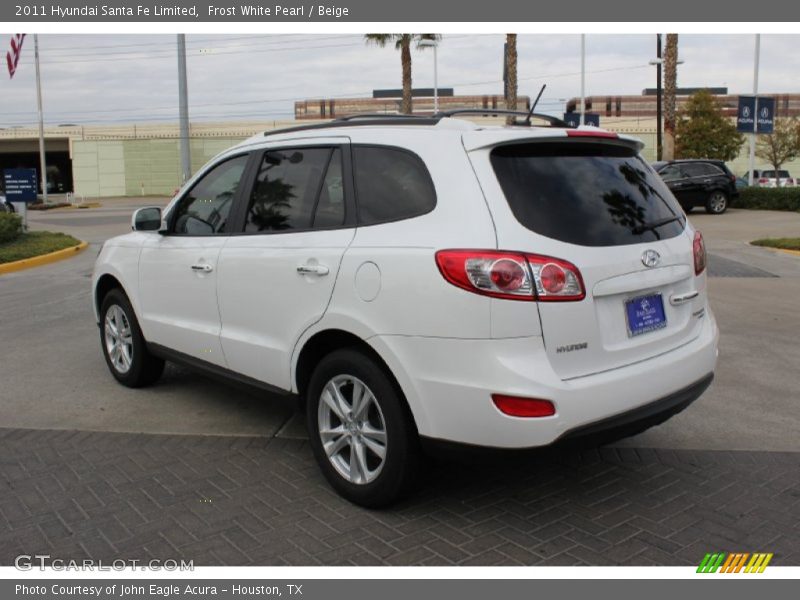 Frost White Pearl / Beige 2011 Hyundai Santa Fe Limited