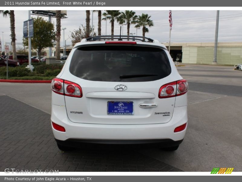 Frost White Pearl / Beige 2011 Hyundai Santa Fe Limited
