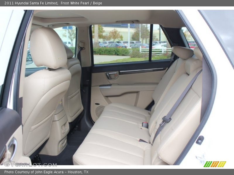 Frost White Pearl / Beige 2011 Hyundai Santa Fe Limited