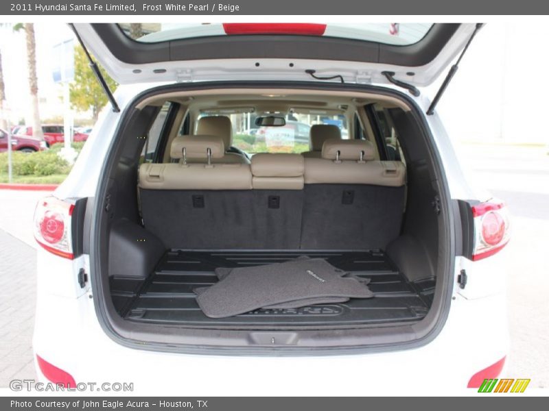Frost White Pearl / Beige 2011 Hyundai Santa Fe Limited