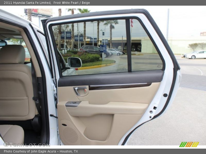 Frost White Pearl / Beige 2011 Hyundai Santa Fe Limited